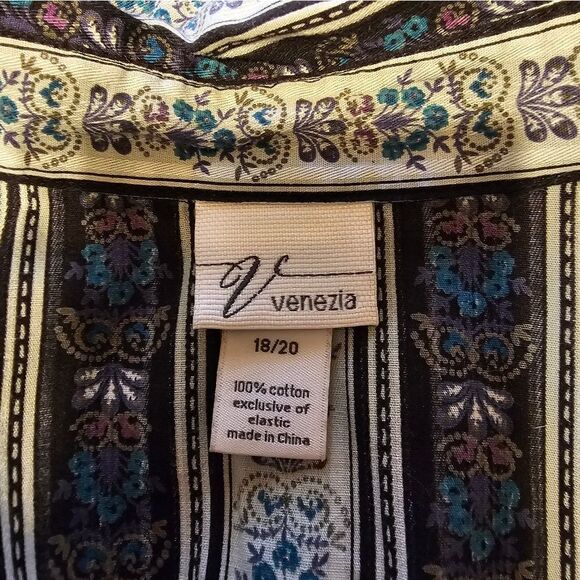 Venezia long sleeve blouse Women's 18/20 multicolored Pre-owned - Picture 4 of 5